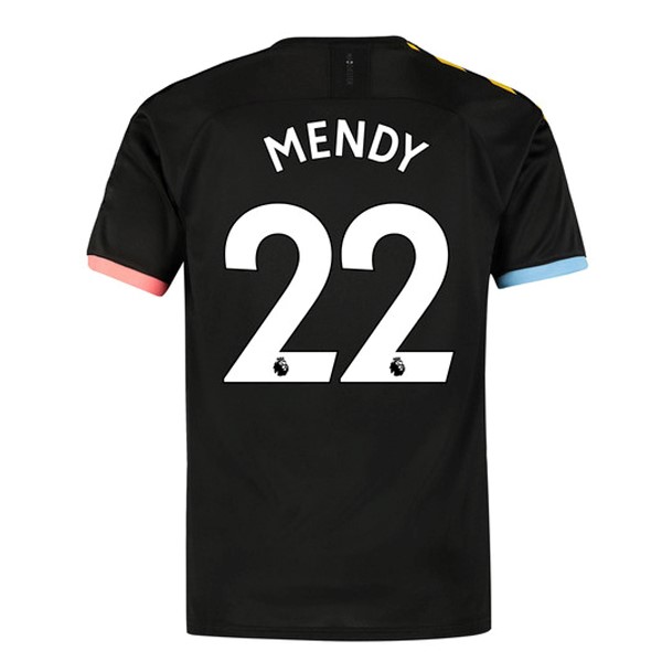 Camiseta Manchester City NO.22 Mendy 2ª 2019 2020 Negro